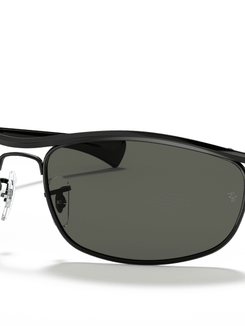 Ray-Ban Sunglasses Unisex Olympian I Deluxe - Black Frame Green Lenses 62-18 Polarized