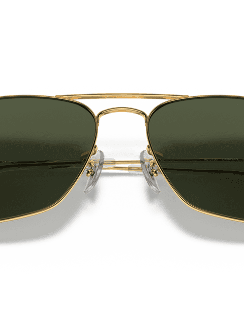 Ray-Ban Sunglasses Unisex Caravan - Arista Gold Frame Green Lenses 55-15