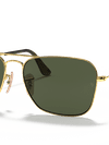 Ray-Ban Sunglasses Unisex Caravan - Arista Gold Frame Green Lenses 58-15