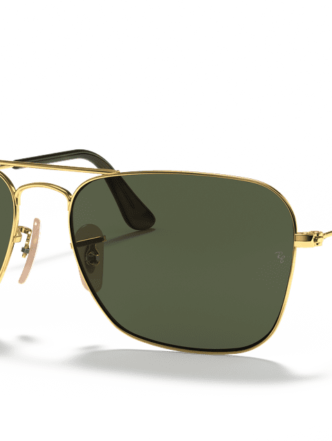 Ray-Ban Sunglasses Unisex Caravan - Arista Gold Frame Green Lenses 58-15