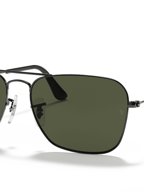 Ray-Ban Sunglasses Unisex Caravan - Gunmetal Frame Green Lenses 55-15