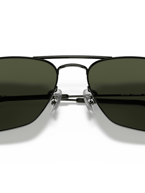 Ray-Ban Sunglasses Unisex Caravan - Gunmetal Frame Green Lenses 55-15