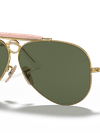 Ray-Ban Sunglasses Unisex Shooter - Arista Gold Frame Green Lenses 58-09