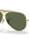 Ray-Ban Sunglasses Unisex Shooter | Aviation Collection - Arista Gold Frame Green Lenses 58-09