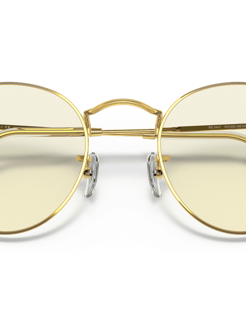 Ray-Ban Sunglasses Man Round Blue-light Clear Evolve - Gold Frame Clear Lenses 50-21