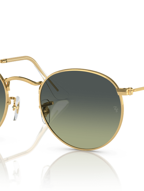 Ray-Ban Sunglasses Man Round Metal - Arista Gold Frame Green Lenses 50-21