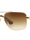 Ray-Ban Sunglasses Man Rb3483 - Arista Gold Frame Brown Lenses 60-16