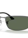 Ray-Ban Sunglasses Man Rb3498 - Gunmetal Frame Green Lenses 64-17