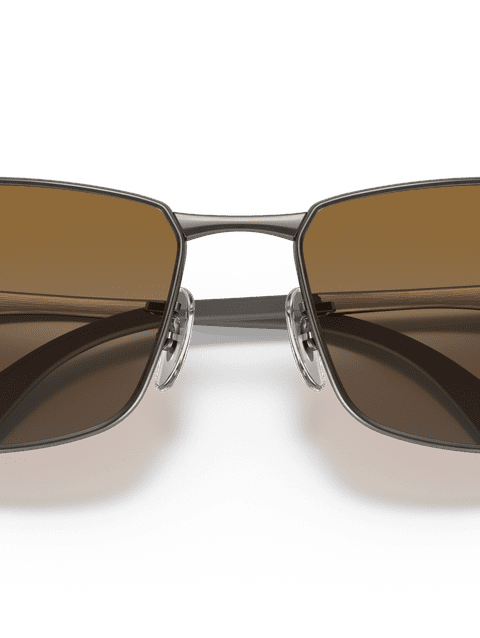 Ray-Ban Sunglasses Man Rb3498 - Gunmetal Frame Brown Lenses 61-17 Polarized