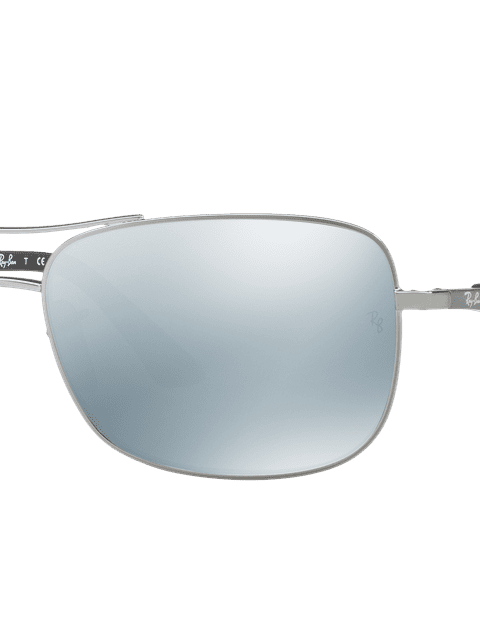 Ray-Ban Sunglasses Man Rb3515 - Gunmetal Frame Silver Lenses 61-17 Polarized