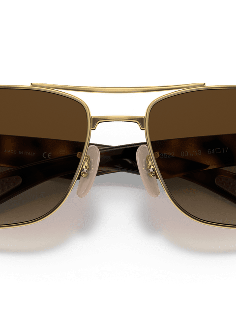 Ray-Ban Sunglasses Man Rb3522 - Arista Gold Frame Brown Lenses 61-17