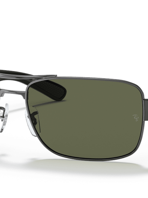 Ray-Ban Sunglasses Man Rb3522 - Gunmetal Frame Green Lenses 61-17 Polarized