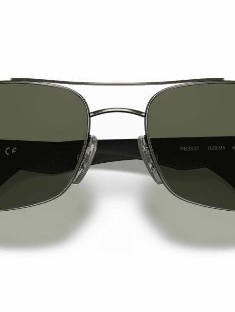 Ray-Ban Sunglasses Man Rb3527 - Gunmetal Frame Green Lenses 61-17 Polarized