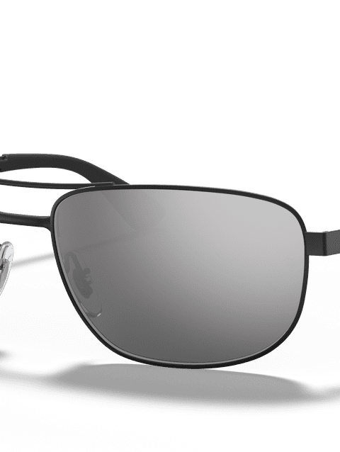 Ray-Ban Sunglasses Man Rb3528 - Black Frame Silver Lenses 61-17 Polarized