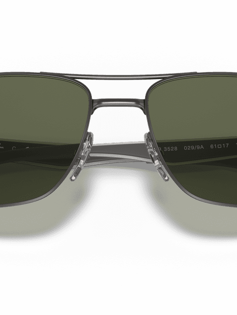 Ray-Ban Sunglasses Man Rb3528 - Gunmetal Frame Green Lenses 61-17 Polarized