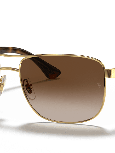 Ray-Ban Sunglasses Man Rb3533 - Gold Frame Brown Lenses 57-17