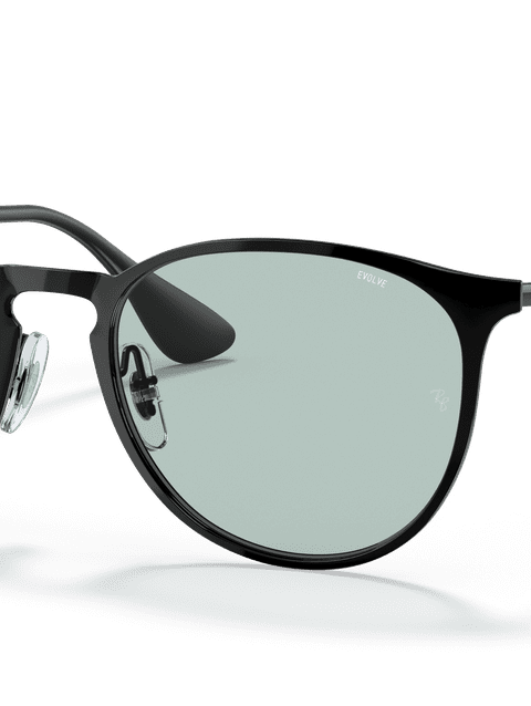 Ray-Ban Sunglasses Woman Erika Metal Evolve - Black Frame Green Lenses 54-19