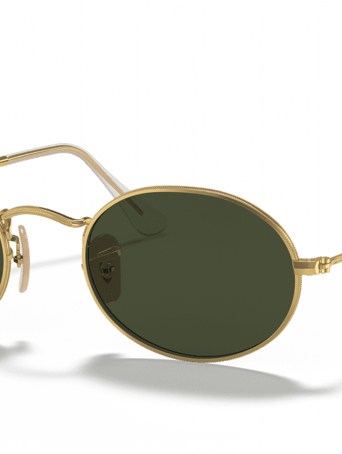 Ray-Ban Sunglasses Unisex Oval Metal - Arista Gold Frame Green Lenses 54-21