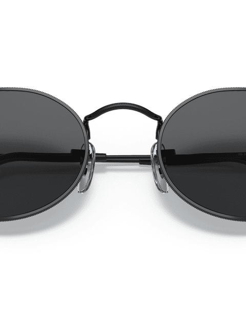 Ray-Ban Sunglasses Unisex Oval Metal - Black Frame Grey Lenses 54-21