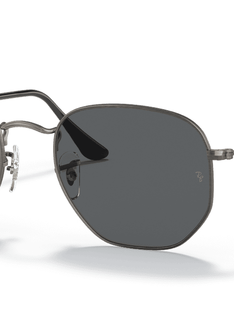 Ray-Ban Sunglasses Unisex Hexagonal Reloaded - Antique Gunmetal Frame Grey Lenses 51-21