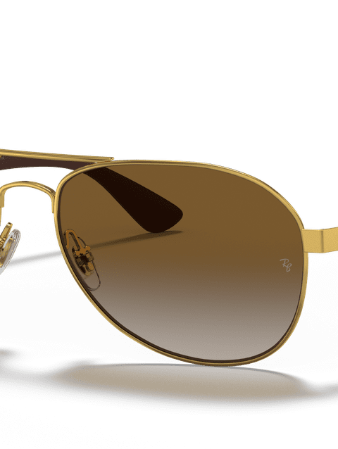 Ray-Ban Sunglasses Unisex Rb3549 - Gold Frame Brown Lenses 61-16 Polarized