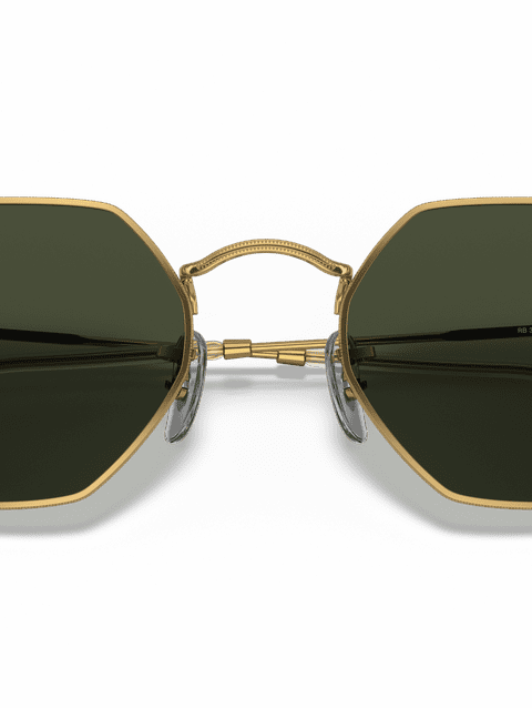 Ray-Ban Sunglasses Unisex Octagonal Legend Gold - Gold Frame Green Lenses 53-21