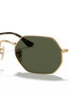 Ray-Ban Sunglasses Unisex Octagonal Classic - Arista Gold Frame Green Lenses 53-21