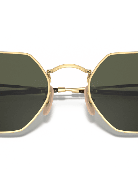 Ray-Ban Sunglasses Unisex Octagonal Classic - Arista Gold Frame Green Lenses 53-21