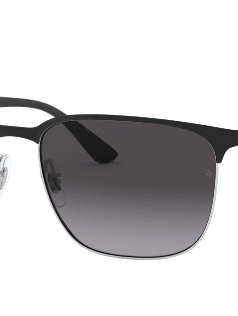 Ray-Ban Sunglasses Unisex Rb3569 - Black On Silver Frame Grey Lenses 59-17