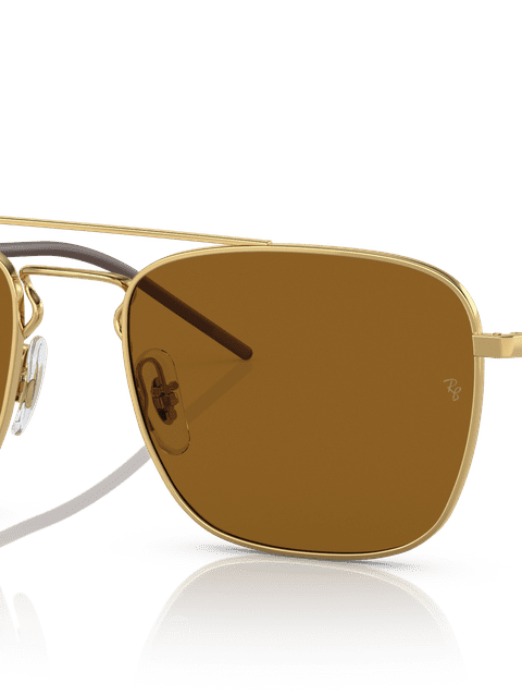 Ray-Ban Sunglasses Man Rb3588 - Arista Gold Frame Brown Lenses 55-19 Polarized