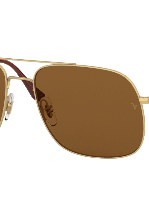 Ray-Ban Sunglasses Unisex Andrea - Gold Frame Brown Lenses 59-17 Polarized