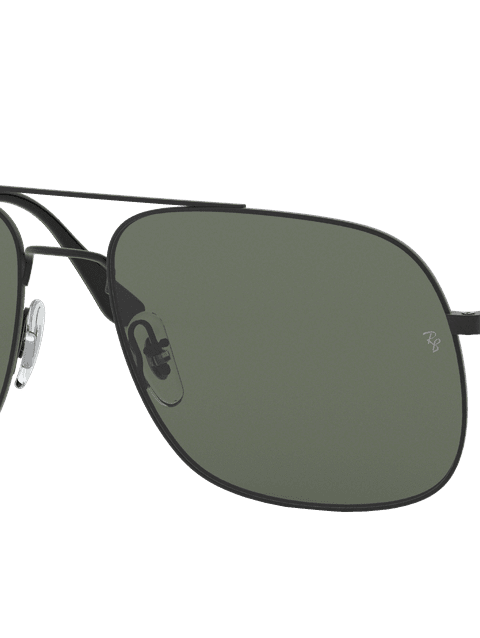 Ray-Ban Sunglasses Unisex Andrea - Black Frame Green Lenses 59-17 Polarized