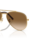 Ray-Ban Sunglasses Unisex New Aviator - Arista Gold Frame Brown Lenses 58-14