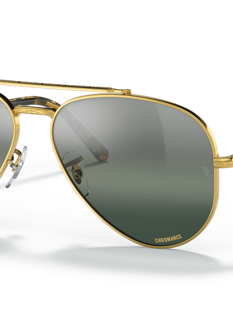 Ray-Ban Sunglasses Unisex New Aviator - Gold Frame Silver Lenses 58-14 Polarized