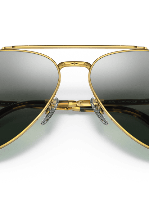 Ray-Ban Sunglasses Unisex New Aviator - Gold Frame Silver Lenses 58-14 Polarized