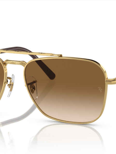 Ray-Ban Sunglasses Unisex New Caravan - Arista Gold Frame Brown Lenses 58-15