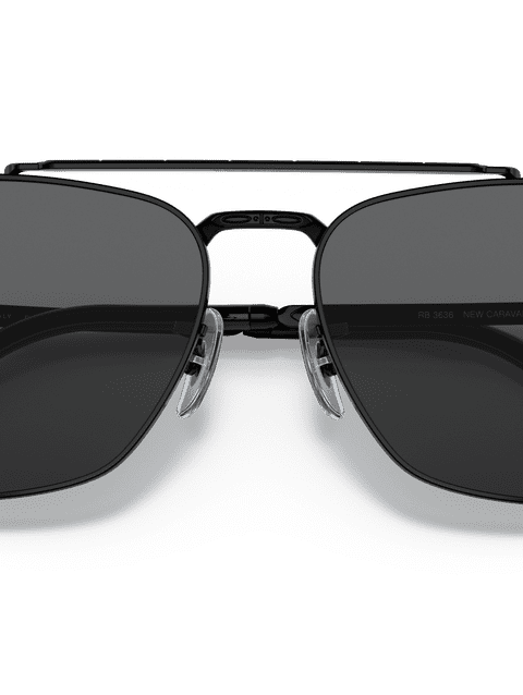 Ray-Ban Sunglasses Unisex New Caravan - Black Frame Grey Lenses 58-15