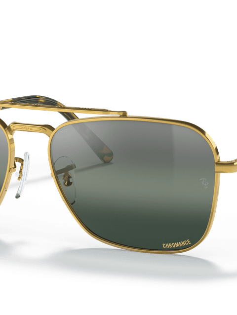 Ray-Ban Sunglasses Unisex New Caravan - Gold Frame Silver Lenses 58-15 Polarized