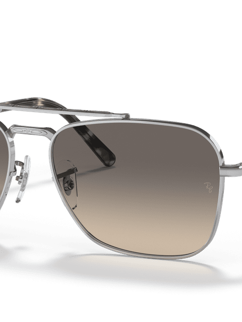 Ray-Ban Sunglasses Unisex New Caravan - Silver Frame Grey Lenses 58-15