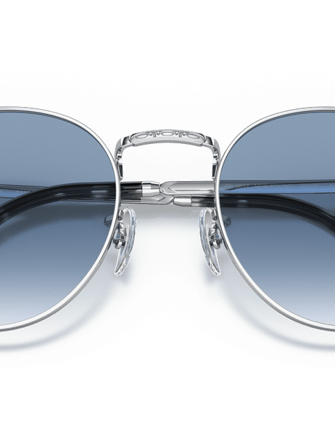 Ray-Ban Sunglasses Unisex New Round - Silver Frame Blue Lenses 50-21