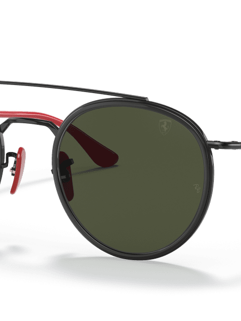 Ray-Ban Sunglasses Man Rb3647m Scuderia Ferrari Collection - Black Frame Green Lenses 51-22