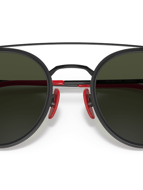 Ray-Ban Sunglasses Man Rb3647m Scuderia Ferrari Collection - Black Frame Green Lenses 51-22