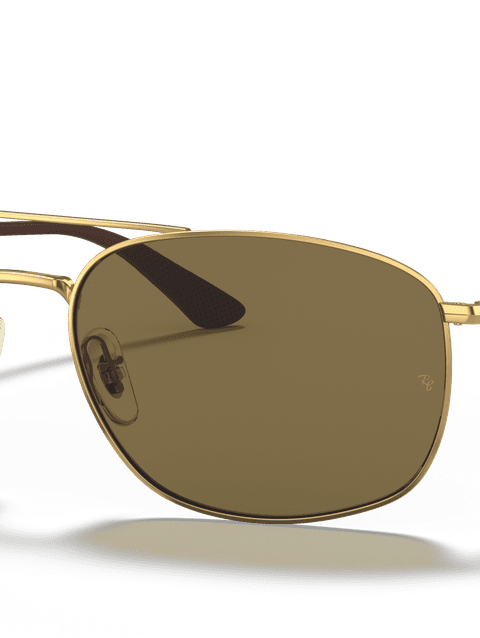 Ray-Ban Sunglasses Man Rb3654 - Arista Gold Frame Brown Lenses 60-18