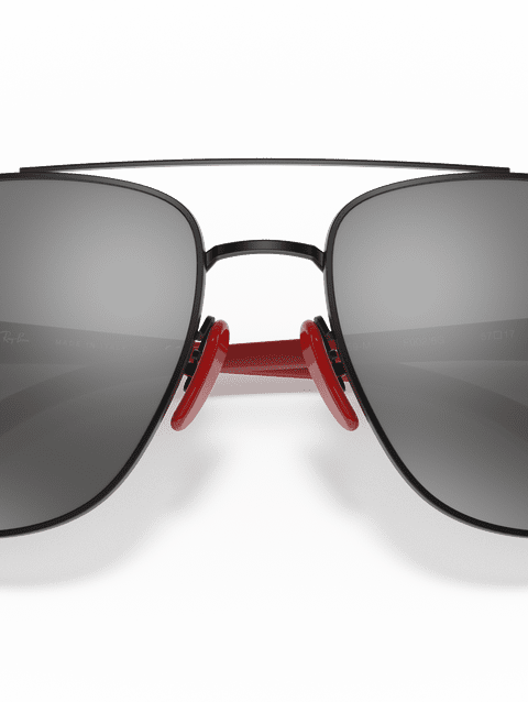 Ray-Ban Sunglasses Man Rb3659m Scuderia Ferrari Collection - Black Frame Silver Lenses 57-17