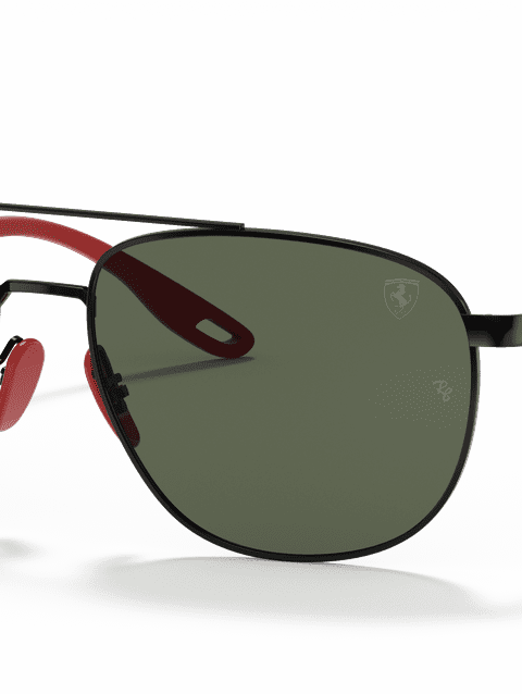 Ray-Ban Sunglasses Man Rb3659m Scuderia Ferrari Collection - Black Frame Green Lenses 57-17