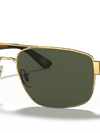 Ray-Ban Sunglasses Man Rb3663 - Gold Frame Green Lenses 60-17