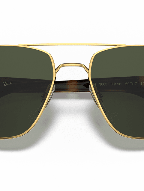 Ray-Ban Sunglasses Man Rb3663 - Gold Frame Green Lenses 60-17