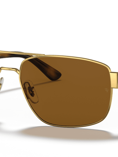 Ray-Ban Sunglasses Man Rb3663 - Gold Frame Brown Lenses 60-17 Polarized