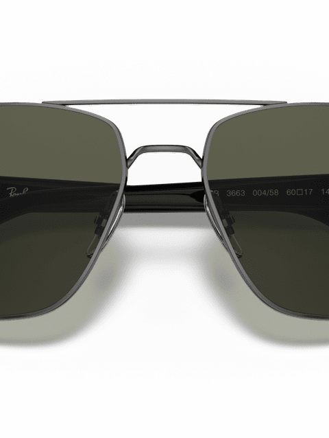 Ray-Ban Sunglasses Man Rb3663 - Gunmetal Frame Green Lenses 60-17 Polarized