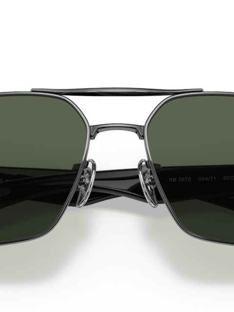 Ray-Ban Sunglasses Unisex Rb3672 - Black Frame Green Lenses 60-17